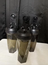 Helimix Vortex Shaker Bottles(3) Holds 28oz, Markings For 4oz To 20oz. Preowned