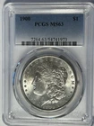 1900 MORGAN DOLLAR PCGS MS 63 / REVERSE TONER