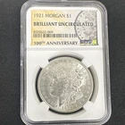 1921 Morgan Silver Dollar $1 Brilliant Uncirculated NGC Business 0.9 Fineness