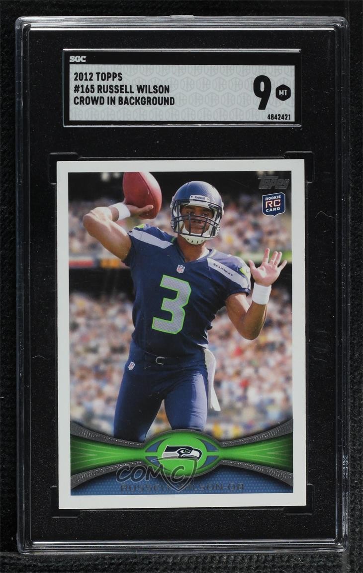 2012 Topps Russell Wilson (Stands in Background) #165 SGC 9 MINT Rookie RC 17ch