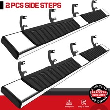 Fit 19-26 Chevy Silverado Crew Cab 6 Side Step Running Board Nerf Bar Steel