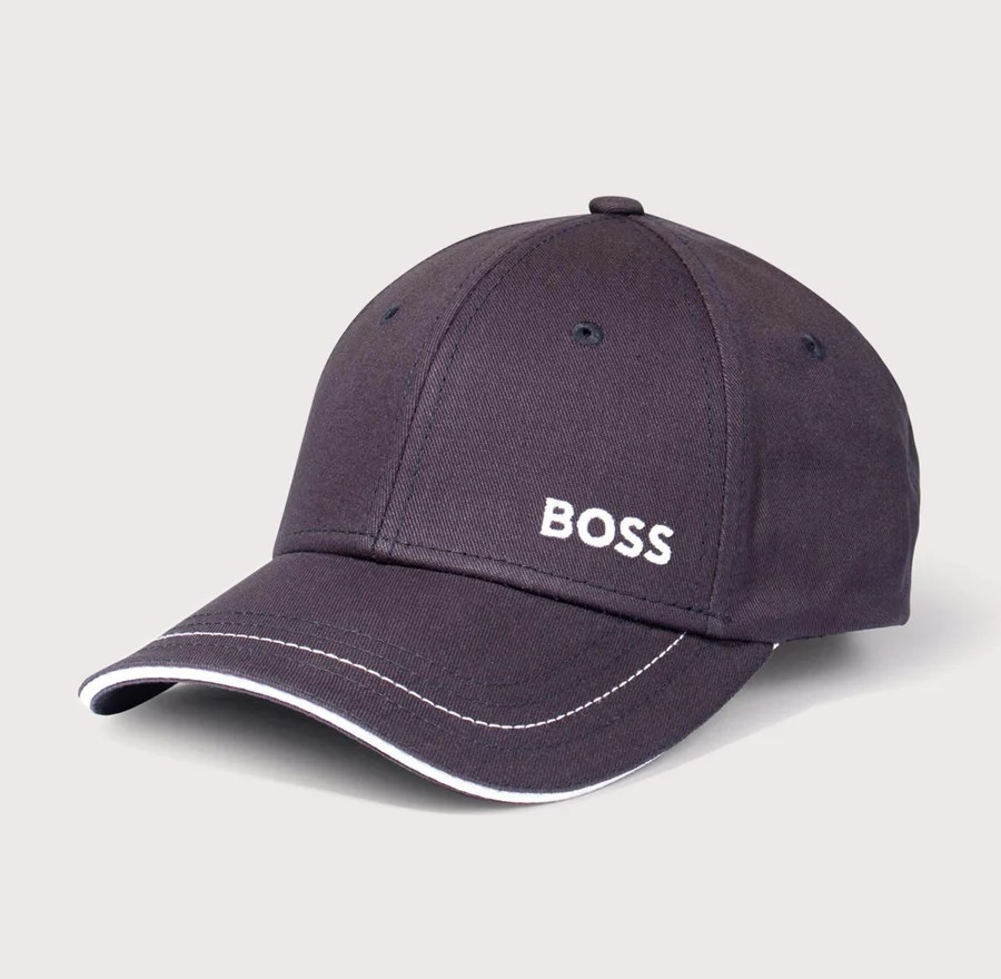 HUGO BOSS Cap Athleisure Contrast Logo Unisex Blau Baumwolle Verstellbar Schirm