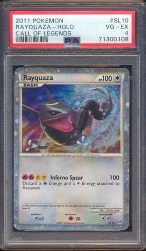 2011 POKEMON CALL OF LEGENDS RAYQUAZA #SL10 HOLO PSA 4!
