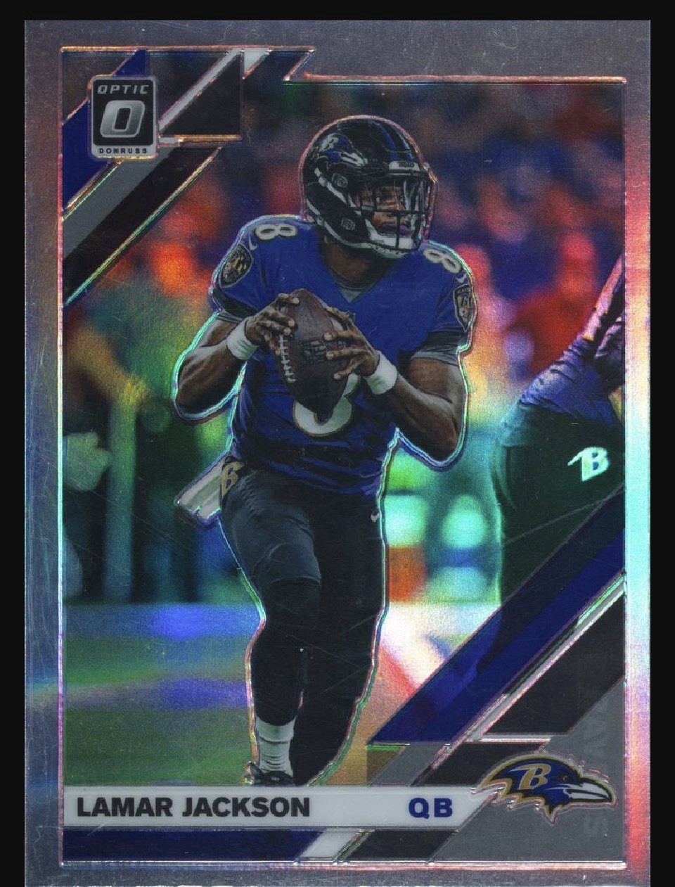 2019 POP 115⭐️LAMAR JACKSON #9🏈PANINI DR OPTIC HOLO⭐️PSA 10 BALT RAVENS view 2