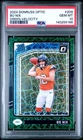 2024 Panini Donruss Optic Bo Nix Green Velocity Rated Rookie #209 PSA 10 Gem