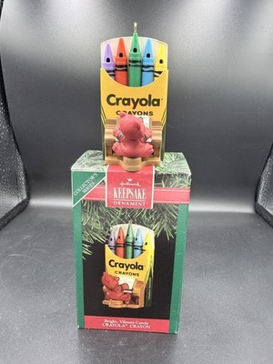 Hallmark Keepsake 1991 Crayola Crayon #3 Bright Vibrant Ornament Vintage USA