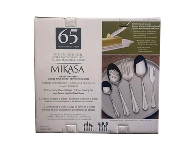 Mikasa Flatware Set 65Pc w/ 5Pc Serving Set French Countryside