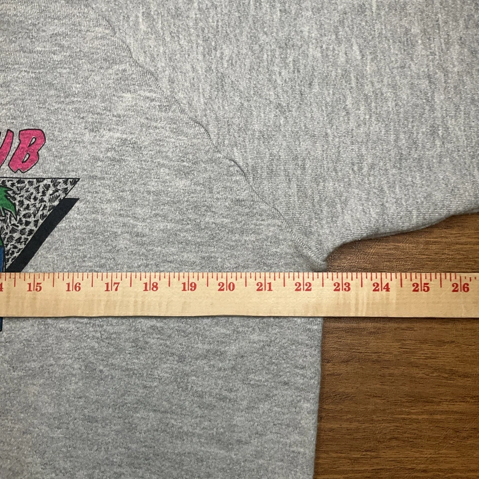 Винтажный пляж весело пуловер Crewneck толстовка Sz XL 90-х графический сделано в США - Изображение 4 из 4