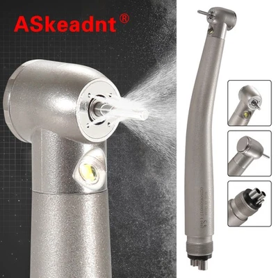 ASKEADNT Dentaler faseroptischer LED-E-Generator Handstück Standardkopf 4 Spray 4Loch ASK