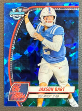 2024 Bowman University Chrome Sapphire Edition - Jaxson Dart #6 (RC) - NY Giants