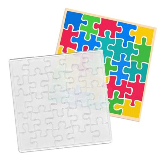 ALIBBON Jigsaw Puzzle Background Plastic Embossing Folders for Card Making,