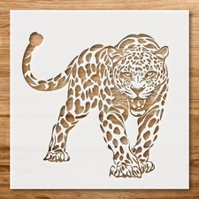 Jaguar Silhouette Wall Art Stencil for Nature - Inspired Decor - StencilAir