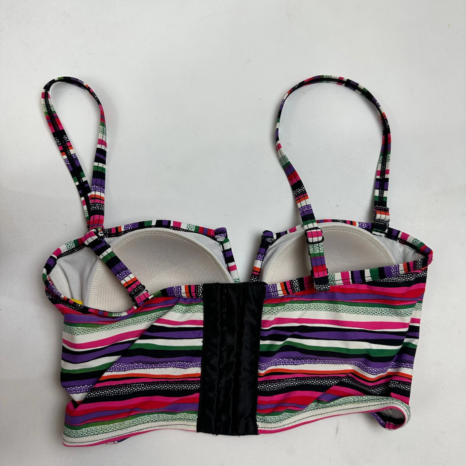 lole striped longline split neck removable straps 