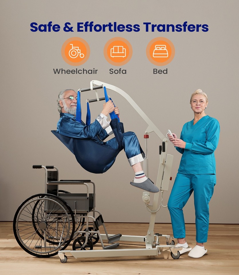 Electric Transfer Lift,Lift Elderly from Bed to Chair,400LBS Weight