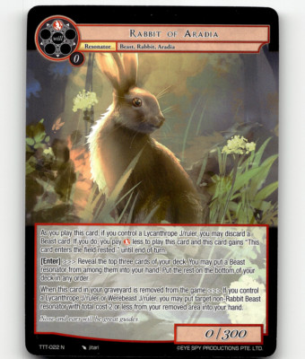 Force of Will Rabbit of Aradia - Thoth of the Trinity