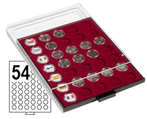 VASSOIO MB BOX PER 2€ SENZA CAPSULA- 54 caselle - Ditta Leuchtturm - Imagen 1 de 2