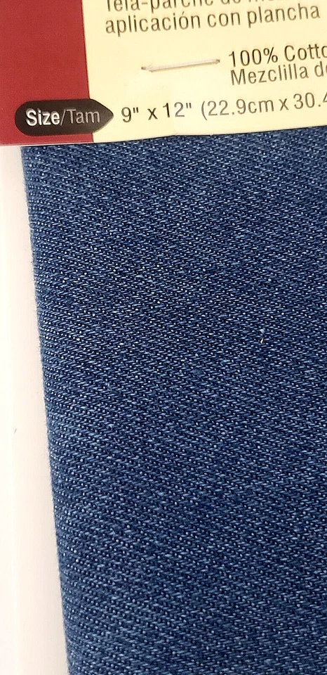 DRITZ Denim Iron-On Patching Cloth - FADED BLUE - 9" x 12" - Image 2 of 4