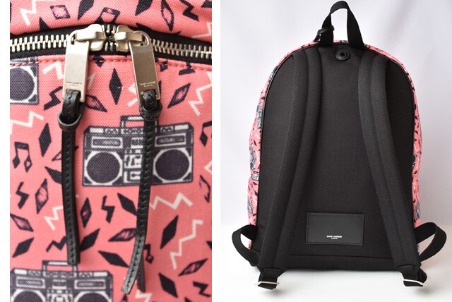 ○Saint Laurent Backpack/Rucksack Bag Canvas/Music Pink  display picture 2