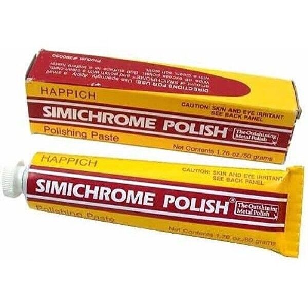Simichrome Polish 1.76 oz Happich Metal Polishing Paste 390050 Bakelite Test