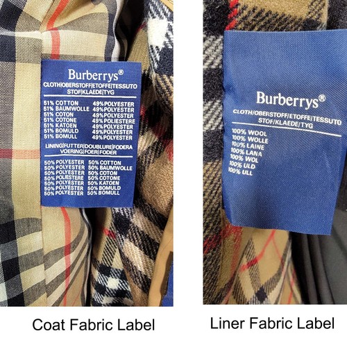 Authentic Womens Burberrys' OverCoat 100% Wool Liner Sz 10 Long - Picture 9 of 11