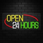 Open 24 Hours Sign for Business Displays | Led Flex Neon | 32"W x 13"H x 1"D