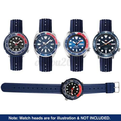 20mm/22mm Rubber Waffle Watch Strap Soft Band Diver Watch For Omega ↻ q x. - Picture 1 of 12
