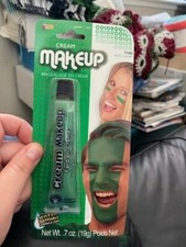 0.7oz Halloween Green Washable Cream Makeup New  