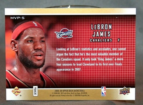 2008-09 Upper Deck Team M.V.P.'s LeBron James MVP-5 Cleveland Cavaliers - Picture 2 of 2