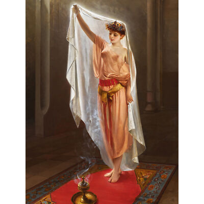 Falero Eine orientalische Schönheit Gemälde Wandbild Leinwanddruck 18 x 24 Zoll