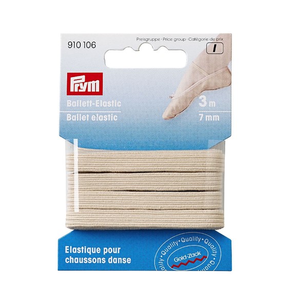 Ballett-Elastic 7 Mm Beige, Packung Mit 3M, Gummiband, Gummilitze-image