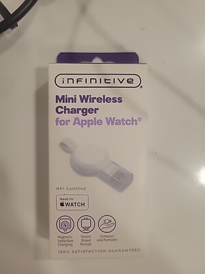 Infinitive Mini Wireless Charger for Apple Watch - White 