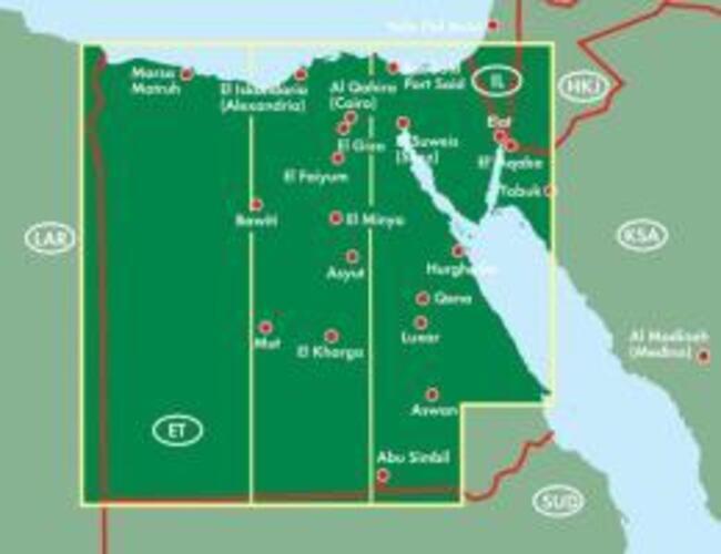 Thumbnail - Ägypten 1 : 800 000 Mit Ortsverzeichnis. Mit Klimatabellen