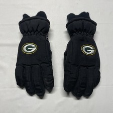 NFL Green Bay Packers Youth Size Winter Gloves Black Thinsulate Inuslated Logo