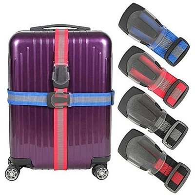 purple luggage strap