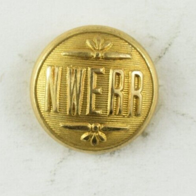 C.1900 Northwestern Elevated Railroad Employee Original Uniform Button 3 L8A
