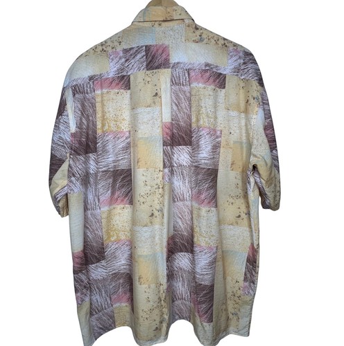 Vintage Hawaiian Shirt Mens Large San Remo Yellow Italy Summer Festival Retro - Picture 10 of 17