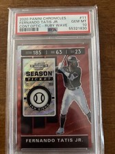 FERNANDO TATIS JR. Panini Contenders Optic #11 RUBY WAVE /199 PSA 10 POP 4!!