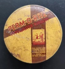 Vintage Perm-O-Rite Typewriter Ribbon Tin Empty  PB157 thumbnail