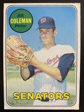 Joe Coleman 1969 Topps Baseball Card Washington Senators #246