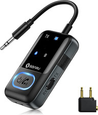 Adaptador transmisor Bluetooth 5.3 para avi n inal mbrico 2 en 1