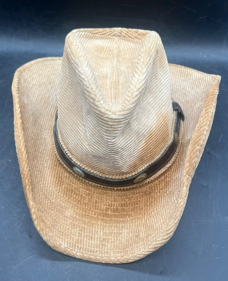 De Colección Resistol Vaquero Occidental Autoformado Pana Marrón Ranchero EE. UU. Talla 7 1/4 Foto 3 de 4