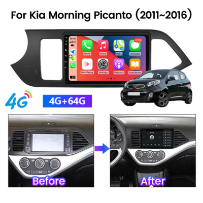 64GB Autoradio Für KIA Picanto TA 2011-2016 Android 13 GPS Navi WIFI BT FM RDS