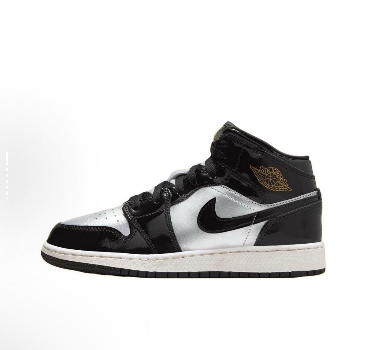 NEW Nike Air Jordan 1 Mid SE GS Sizes Black Metallic Gold