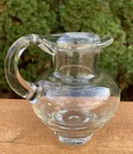 Vintage Heavy Clear Glass Creamer Small Pitcher Vase — photo 7