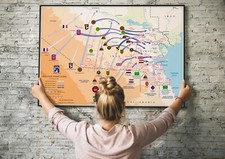 Operation Desert Storm Map - Ground Operations Feb 24-28 1991 - Gulf War Poster