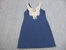 Lilly Pulitzer Largo Shift Dress Womens 2 Blue Cotton Resort Ladies