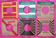 COLUMBIA - lot of 16 vintage 45 rpm Company Sleeves