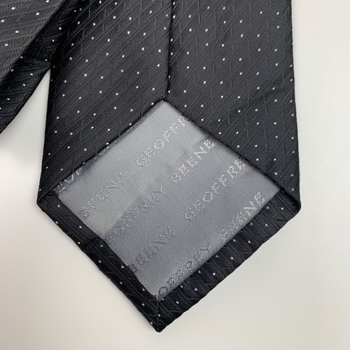Corbata formal inteligente Geoffrey Beene negra manchada nueva con etiquetas - Imagen 4 de 4