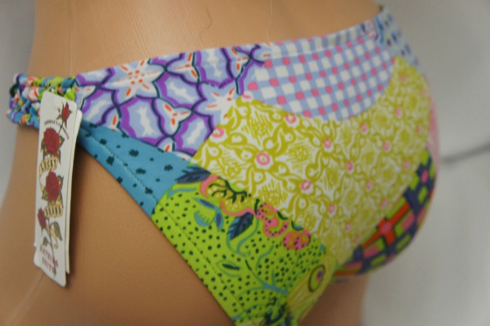 Lucky Brand Diseñador Tropical Bikini Estampado Natación Baño Suit Fondo Talla S - Imagen 1 de 2