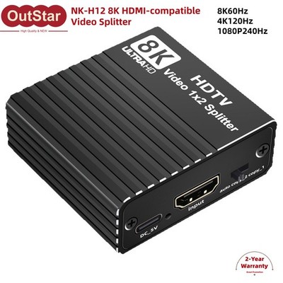 NK-H12 8K HDMI Video Splitter 8K60Hz/4K120Hz/1080P240Hz EDID Emulation #sz